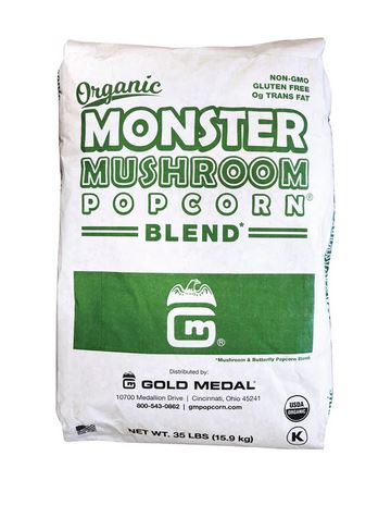 Organic monster mushroom popcorn  35 lb