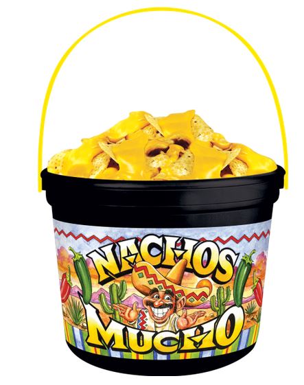 48oz Nachos Mucho Design bucket w/Handle 160/cs