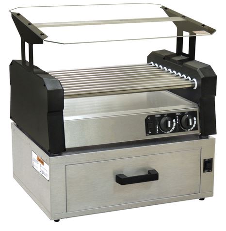 Hot Diggity Pro S Roller Grill - Stainless Steel Rollers