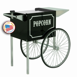 Medium Black/Chrome Popcorn Popper Cart