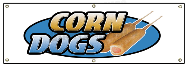 Corn Dog Banner 6' x 2'