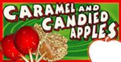24 x 12 Caramel and Candy Apple Sign for A-Frame