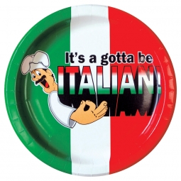 9" It's Gotta Be Italian Coated Paper Plate