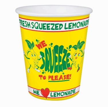 16oz squat "We Squeeze to Please" paper cup, 1000 per case