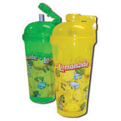 32oz Lemon Ice Plastic Flip Top Sports Cups 100 per case